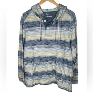 Tommy Bahama Striped Hooded Pullover in Blue, Yellow, White